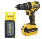 Набор STANLEY Дрель-шуруповерт SBD201M2K-RU +Набор бит STA60490-XJ