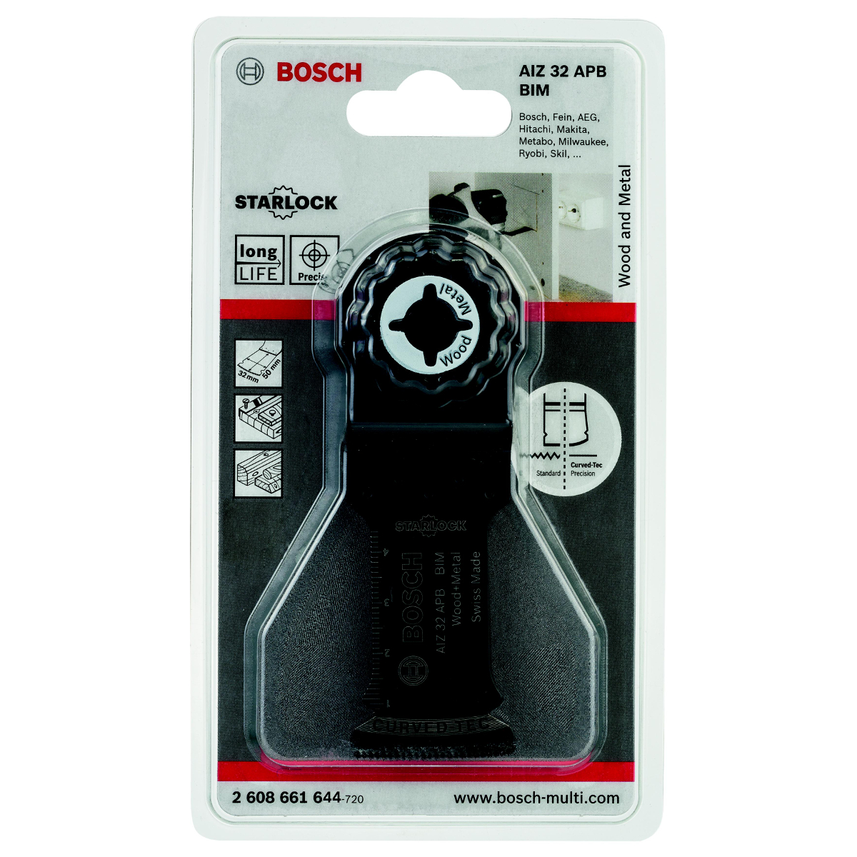 Погружное пильное полотно Bosch BIM AIZ 32 APB Wood and Metal (2608661644)  - цена, отзывы, фото - купить в Москве, СПб и РФ