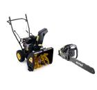 Изображение товара Набор снегоуборщик HUTER SGC 4100 и бензопила BS-52 Мощный зимний комплект