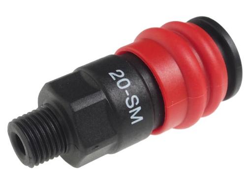 Изображение товара Быстросъемный соединитель JTC JTC-JW1071-20SMC 1/4'' композитный для пневмосистем