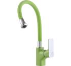 Изображение товара Смеситель для кухни D&K Berlin.Humboldt с гибким изливом зеленый-хром