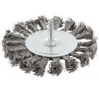 Кордщетка MOS плоская 100мм для дрели витая (38494М)