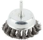 Кордщетка MOS чаша 75мм для дрели витая (38498М)