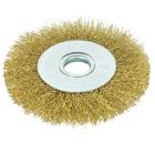 Кордщетка GROSSMEISTER плоская 125мм для УШМ гофрированная латунированная сталь (21018002)