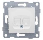 Изображение товара Механизм розетки GUSI ELECTRIC C11К2-001 двойной RJ45 белый для внутреннего монтажа