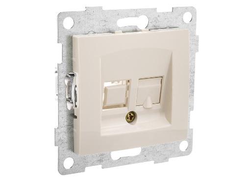 Изображение товара Механизм розетки GUSI Bravo RJ12 одинарный бежевый