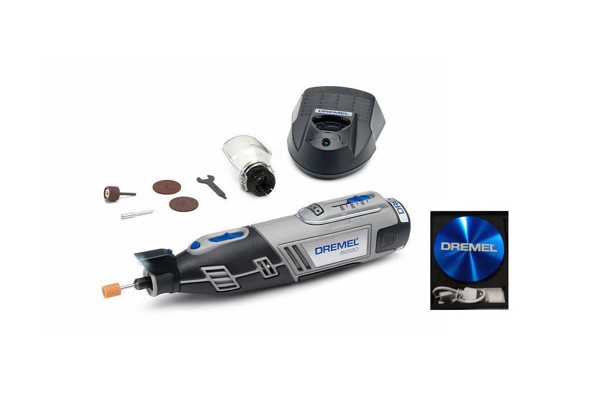 Набор Dremel Гравер 8220 1/5 RUS F0138220JD +Портативное зарядное устройство  1619M009R5 - цена, фото - купить в Москве, СПб и РФ