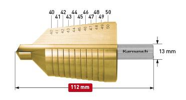 фото Сверло ступенчатое karnasch ф50х112мм цилиндрический (21.3020)