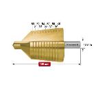 Изображение товара Сверло ступенчатое Karnasch F60x120мм из HSS-XE с покрытием TiN-GOLD Изображение товара Сверло ступенчатое Karnasch F60x120мм из HSS-XE с покрытием TiN-GOLD