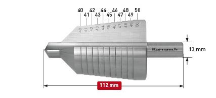 фото Сверло ступенчатое karnasch ф50х112мм цилиндрический (21.3023)