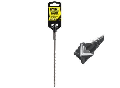 Изображение товара Бур ГРАНИТ Quadro-X Ф6х210/150мм SDS+ для бетона армированного и камня