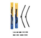 Щётка стеклоочистителя бескаркасная KRAFT КТ 830855 650/500 мм, 10 адаптеров