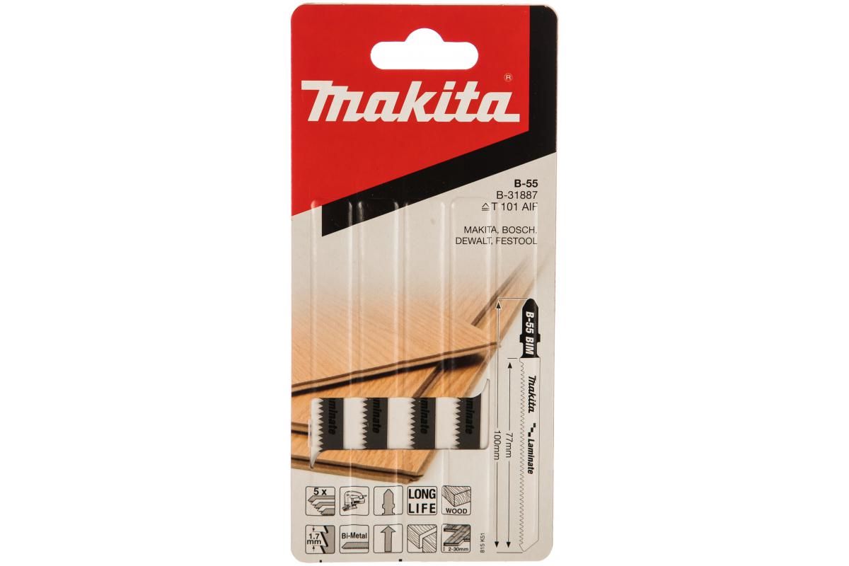Пилки для лобзика Makita B-31887 (5 шт.) - цена, фото - купить в Москве,  СПб и РФ