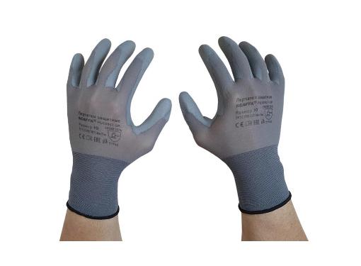 Изображение товара Защитные перчатки SCAFFA PU1850T-GR размер 10 для точных работ