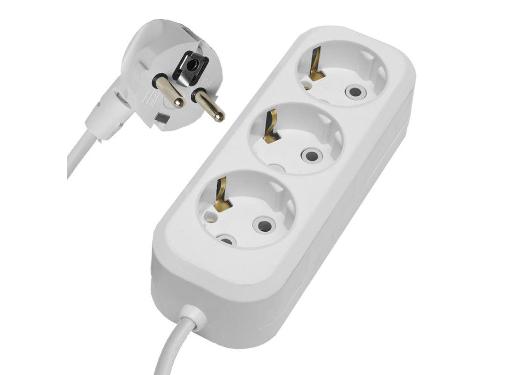 Изображение товара Удлинитель электросети STEKKER HM01-31-02 3 гнезда 2м белый бытовой