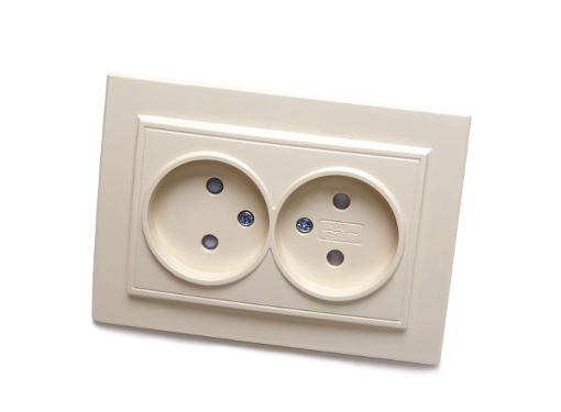 Изображение товара Розетка STEKKER PST10-9013-02 2 гнезда слоновая кость IP20 для открытого монтажа