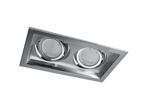 Изображение товара Встраиваемый потолочный светильник FERON DLT202 2x50W MR16 G5.3 хром
