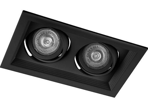 Изображение товара Светильник FERON DLT202 потолочный встраиваемый 2x50W MR16 G5.3 черный