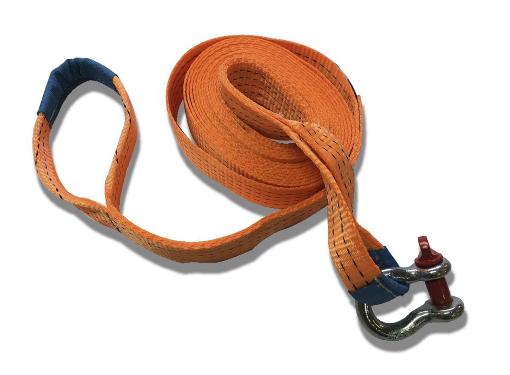 Изображение товара Буксировочный трос РОМЕК 050.2.8. ОС 8 м 12 т петли-скобы полиэстр для грузовых и внедорожников