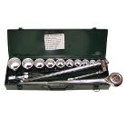 Набор торцевых головок с принадлежностями в металлическом кейсе, 15 предметов AIST Master 507115BS-M