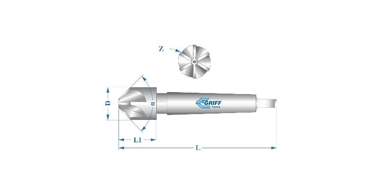 Зенковка GRIFF Ф25х125мм по металлу (a405012)