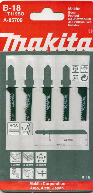 

Пилки для лобзика Makita B-18 (t119bo), B-18 (t119bo)
