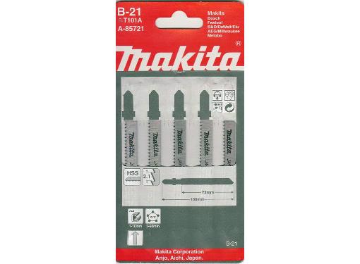 Изображение товара Пилки для лобзика MAKITA B-21 T101A 100 мм 5 шт. HSS для пластика