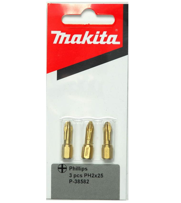 

Бита Makita Ph2 25мм (Рh2, 25 мм, 3 шт, Ph2 25мм (Рh2, 25 мм, 3 шт.)