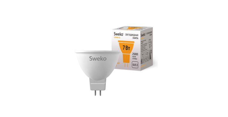����� ������������ SWEKO 38795 42LED-MR16-7W-230-3000K-GU53-P