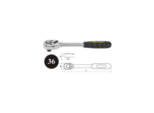 Изображение товара Трещотка AIST 1/2'', Н 255мм, 36 зуб. (42171-36R)