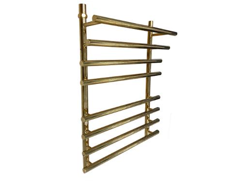 Изображение товара Полотенцесушитель INDIGO Just Shelf 80/50 золотой с полочкой водяной