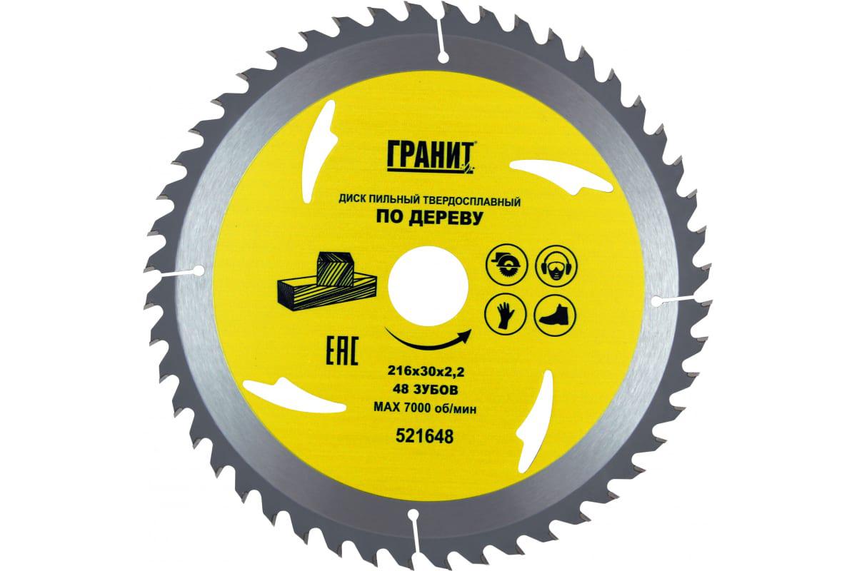 фото Диск пильный твердосплавный гранит. ф216х30мм 48зуб. (521648)