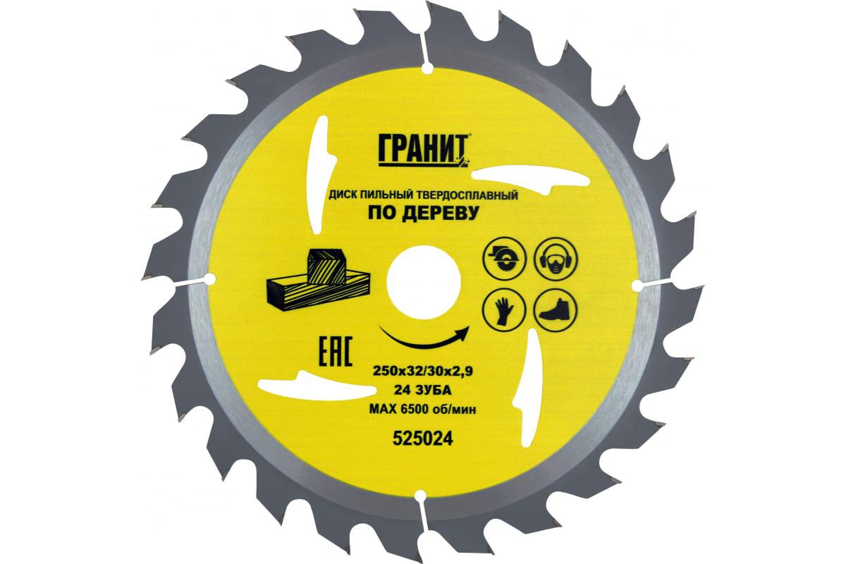 фото Диск пильный твердосплавный гранит. ф250х32/30мм 24зуб. (525024)