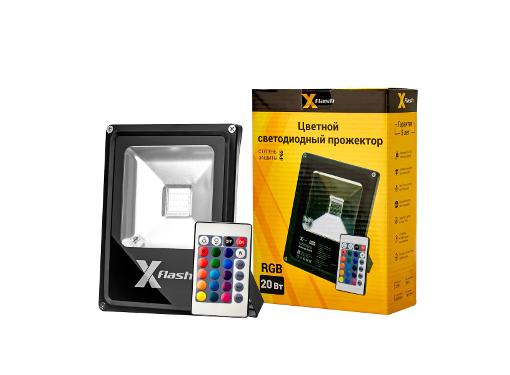Изображение товара Прожектор светодиодный X-FLASH 46928 XF-FLS-RGB-В-20W 20 Вт IP65 для улицы бассейнов