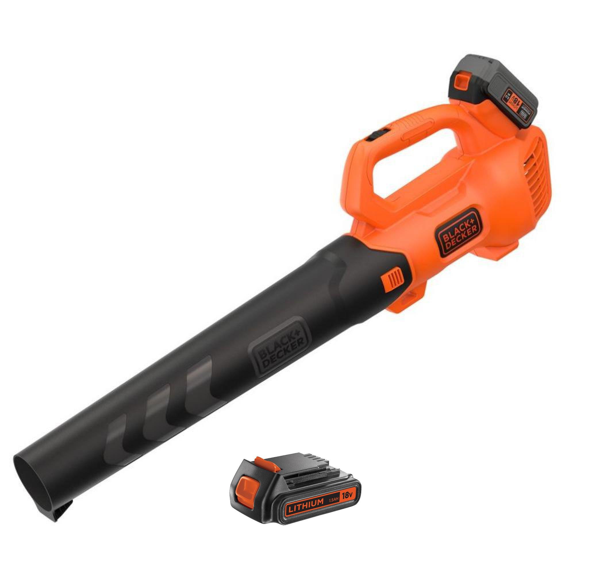 фото Набор black & decker воздуходувка bcbl200l-qw +аккумулятор 18в 1.5ач li-ion (bl1518-xj)