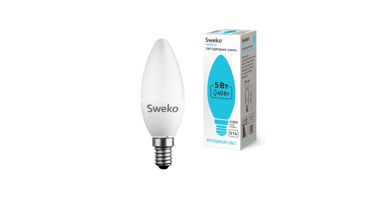 ����� ������������ SWEKO 42LED-C35-5W-230-4000K-E14 5 ��. (38462)