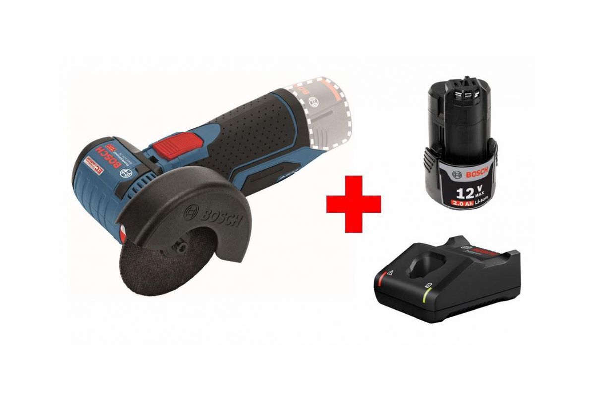 УШМ (болгарка) BOSCH GWS 12V-76 +1x2.0 Ah + GAL 12V-40 0615990M2P купить в  Уфе по доступной цене: характеристики и фото