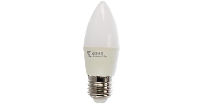 Лампа IN HOME LED-СВЕЧА-VC 4Вт 230В Е27 3000К 360Лм 4690612030111