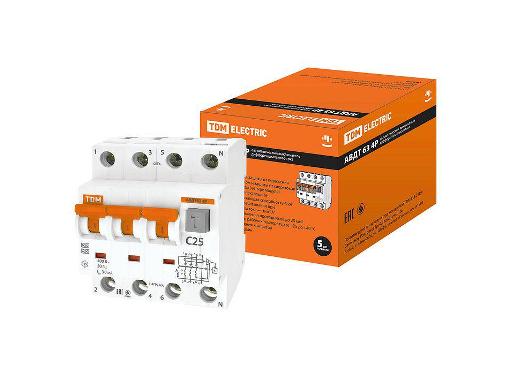 Изображение товара Автоматический диф. выключатель TDM SQ0202-0018 4P 30мА IP20