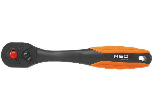 Изображение товара Трещотка изогнутая NEO 3/8" 72 зуба, сталь CrV, длина 200 мм