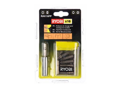 Изображение товара Набор бит Ryobi IKEA RAK16FP 16 шт. универсальные для сборки мебели