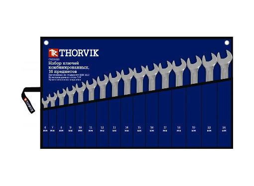 Изображение товара Набор ключей комбинированных THORVIK CWS0016T (53020) 16 предметов