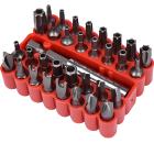 Изображение товара Набор бит VOREL 66330 съемники HEX TORX крест кейс 33 шт