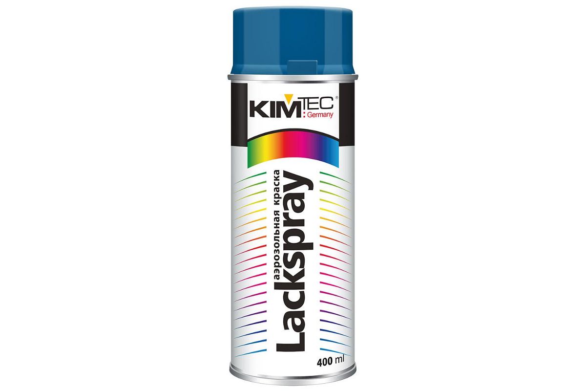 Краска аэрозольная Kim tec Lackspray синяя, RAL 5010 (110110) - цена, фото  - купить в Москве, СПб и РФ