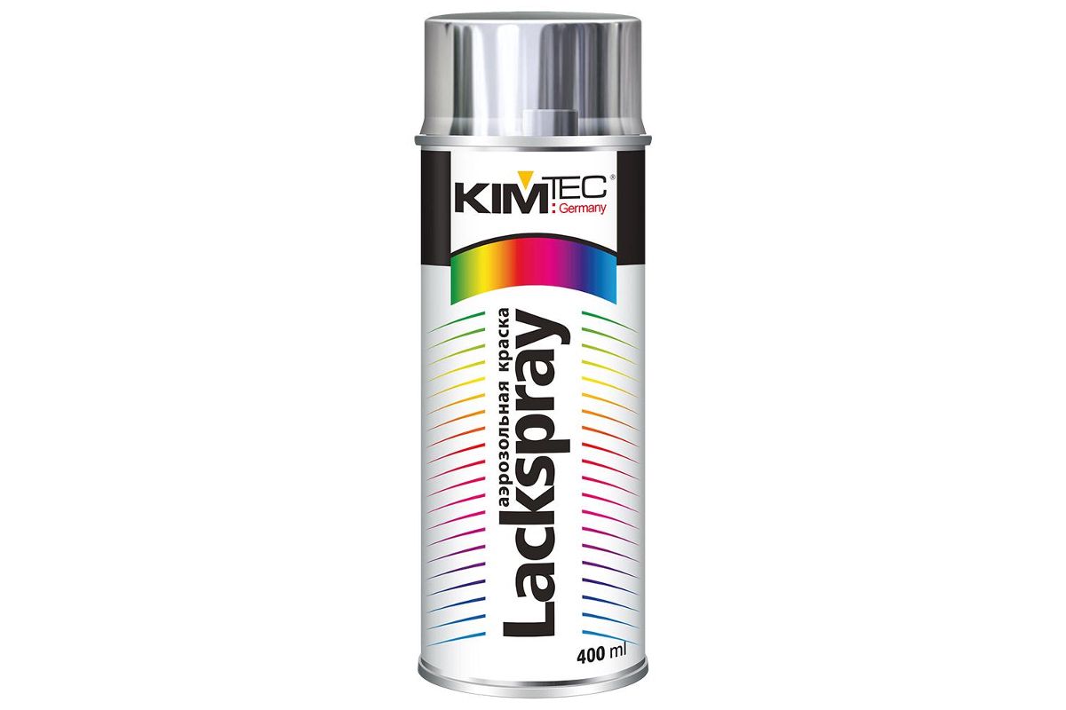 Краска аэрозольная Kim tec Lackspray металлик - серебро (110105) - цена,  фото - купить в Москве, СПб и РФ