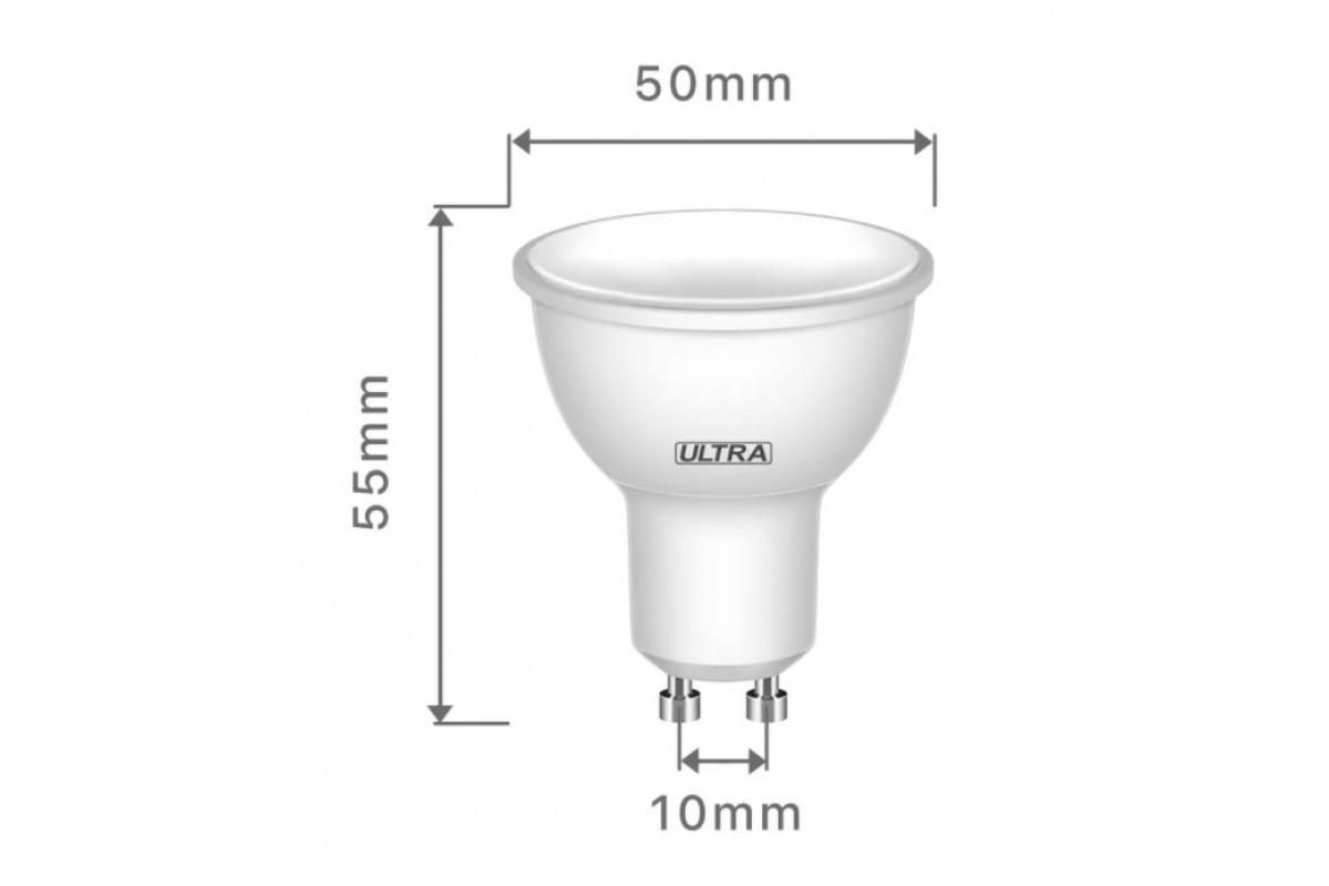 Лампа светодиодная ULTRA LED GU 10 5W 4000K купить в Уфе по доступной цене:  характеристики и фото