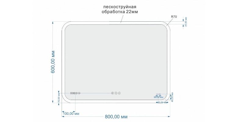 ������� CERSANIT LED 070 DESIGN PRO 80 (KN-LU-LED070*80-p-Os)