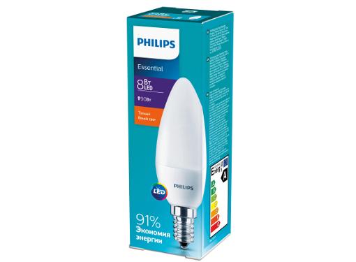 Изображение товара Светодиодная лампа Philips ESS LED Candle E14 8W 2700K