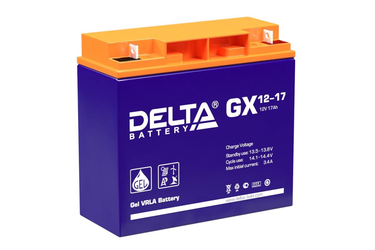 Аккумуляторная батарея Delta GX 12-17 - цена, фото и инструкция - купить в  Москве, СПб и РФ