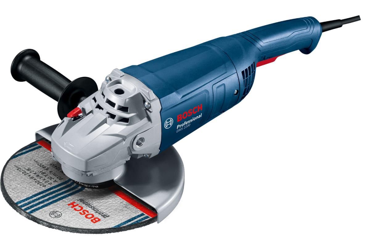 УШМ (болгарка) Bosch GWS 2200-230 RSP (06018C1320) - цена, видео, фото и  инструкция - купить в Москве, СПб и РФ